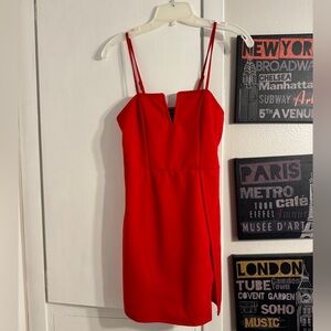 Red SHEIN Dress with slit